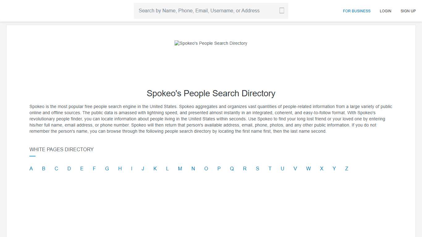 Spokeo People Search Directory